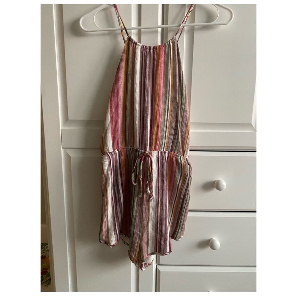brand new striped halter neck romper